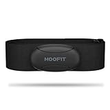 moofit HR8 Monitor de Frecuencia Cardíaca, Datos de Ritmo Cardíaco en Tiempo Real Soporta Bluetooth5.0/Ant+, Mayor Rango de comunicación, Compatible con Apps iOS/Android, Equipo de Sport, Negro