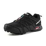 Zapatillas de Trail Running Hombre Mujer Zapatillas de Trekking Zapatos de Senderismo Ligero Antideslizantes AL Aire Libre Zapatos de Trail Running Deportes Negro EU 44